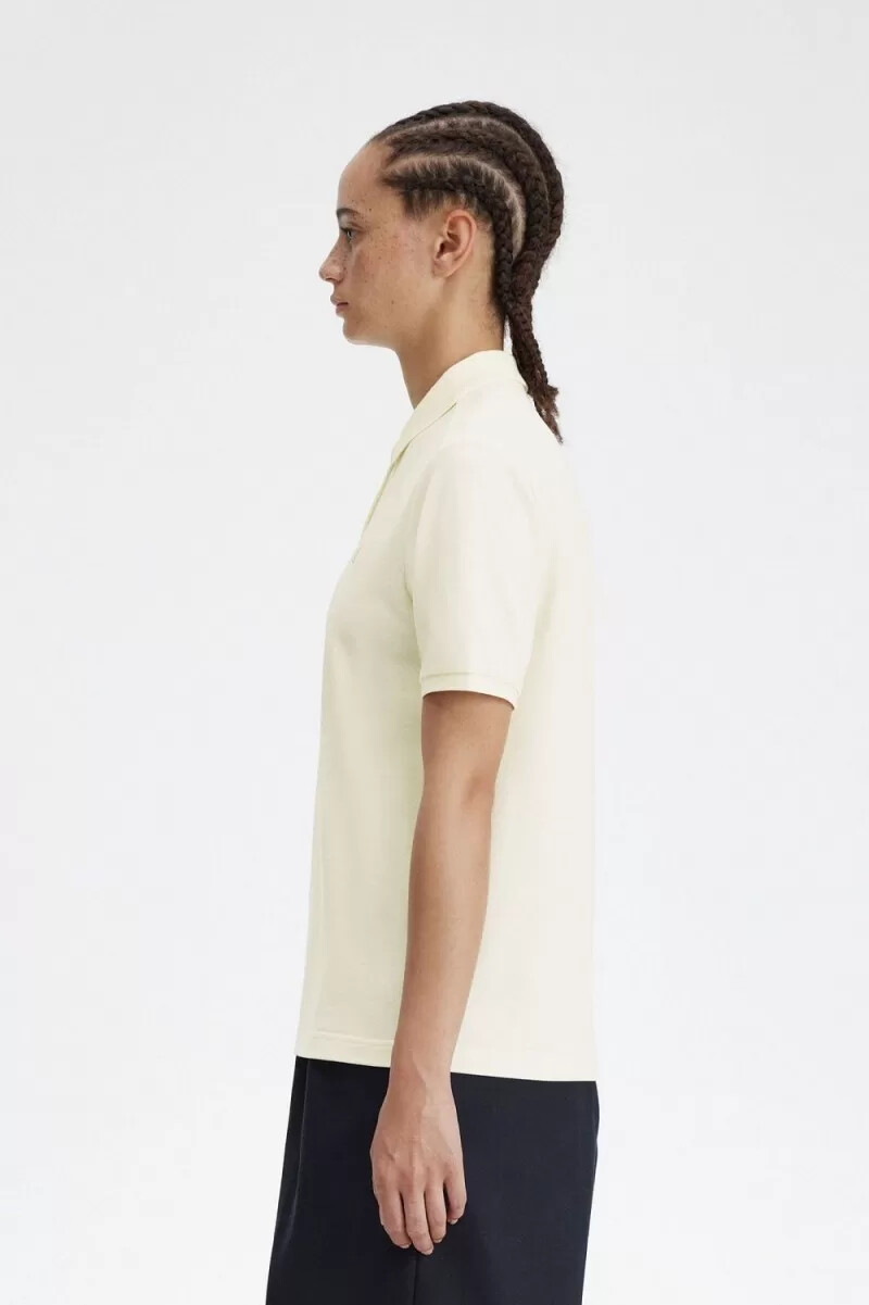 camisa fred perry g6000 para mujer beige avena