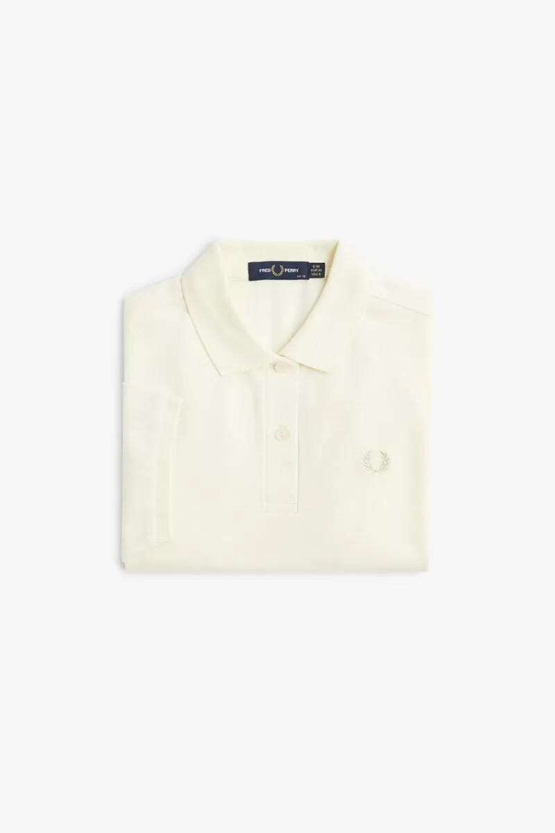 camisa fred perry g6000 para mujer beige avena