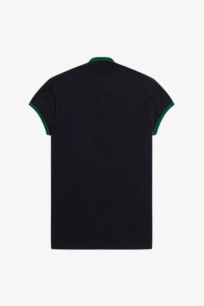 camisa de punto negra para mujer de fred perry
