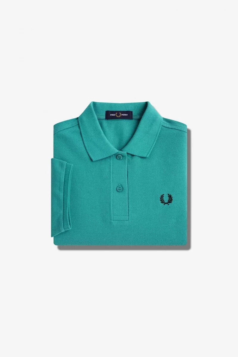 camisa fred perry g6000 para mujer color negro menta intenso