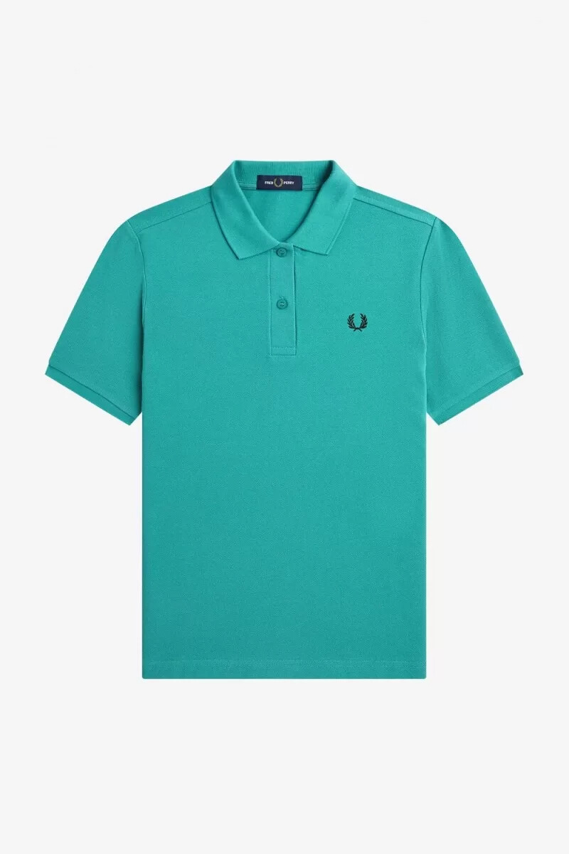 camisa fred perry g6000 para mujer color negro menta intenso