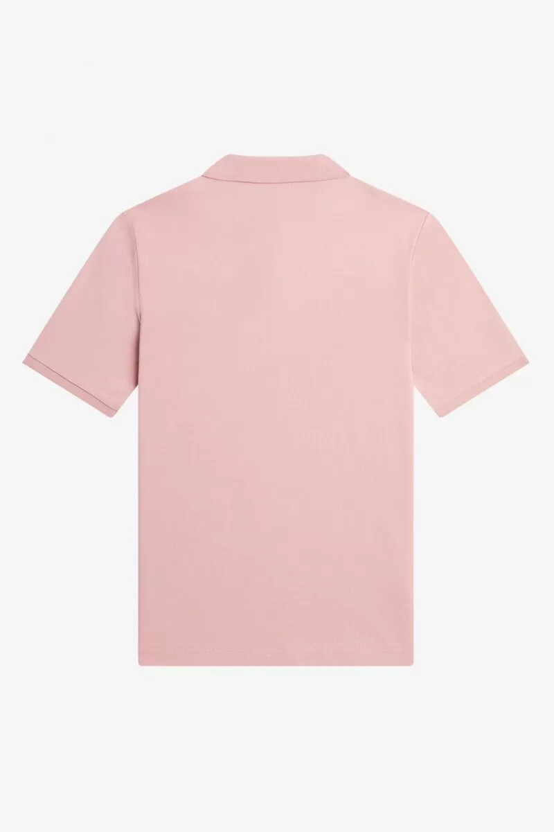 camisa fred perry g6000 para mujer color rosa polvoriento y negro