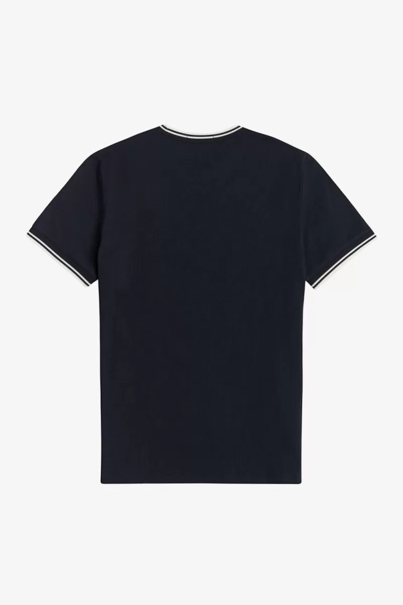 camiseta fred perry twin tipped para hombre azul marino