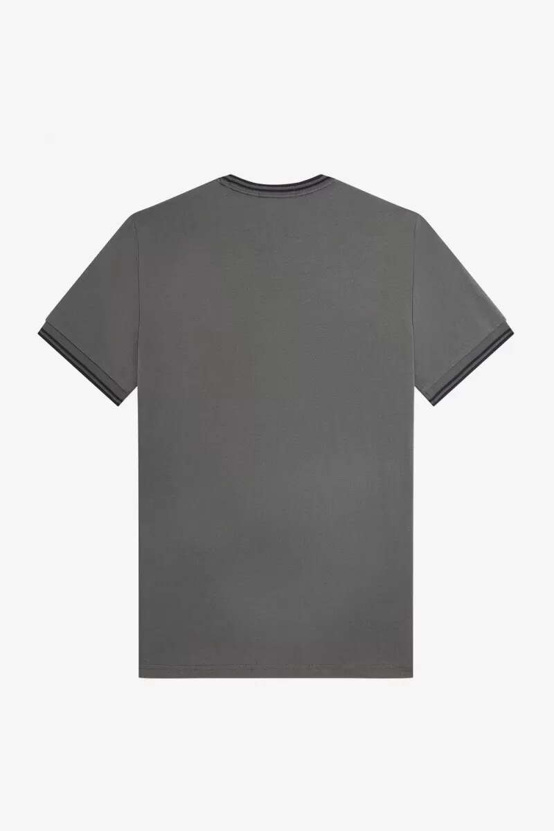 camiseta fred perry twin tipped para hombre verde campo