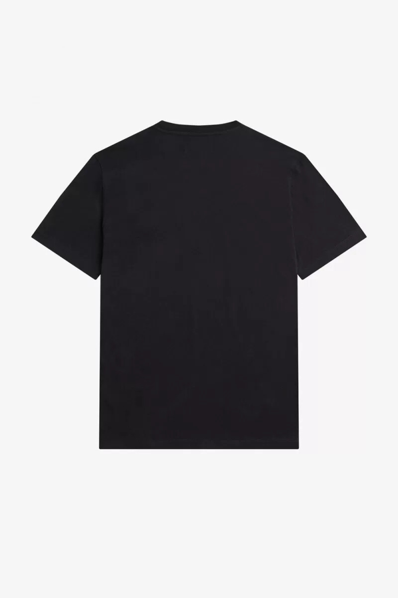 pin esmaltado de fred perry para hombre camiseta negra