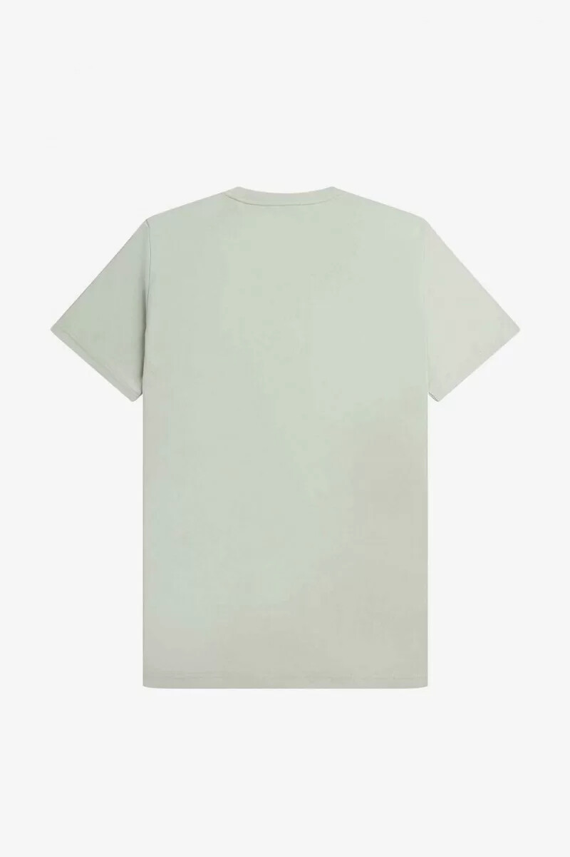camiseta bordada fred perry para hombre gris