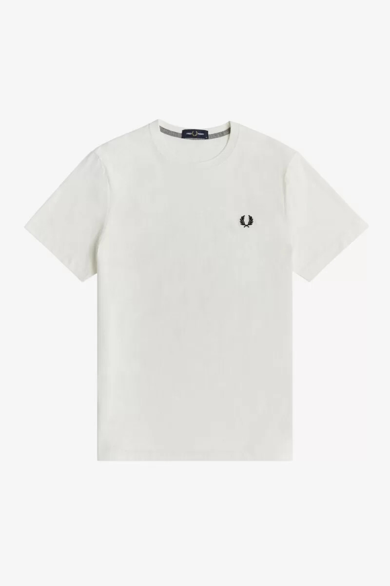 camiseta de cuello redondo para hombre de fred perry blancanieves