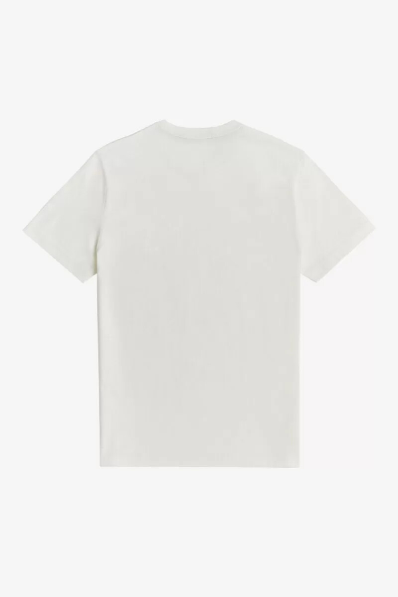 camiseta de cuello redondo para hombre de fred perry blancanieves