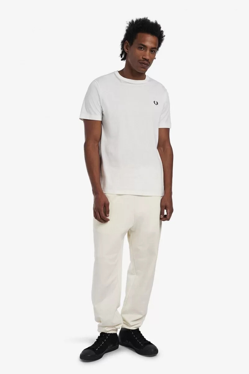 camiseta de cuello redondo para hombre de fred perry blancanieves