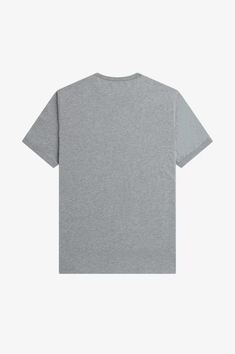 camiseta fred perry ringer para hombre gris