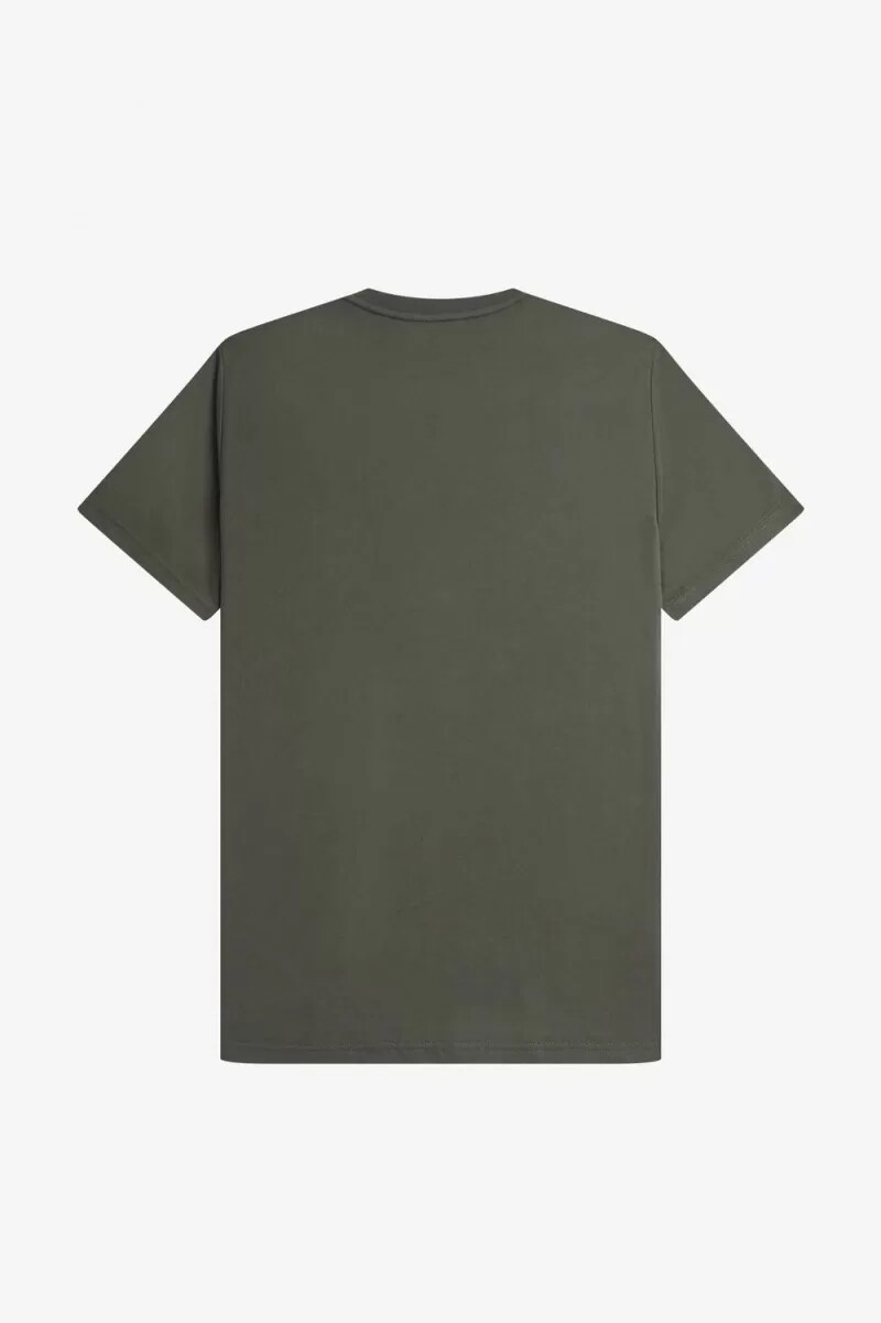 camiseta bordada fred perry para hombre color verde campo