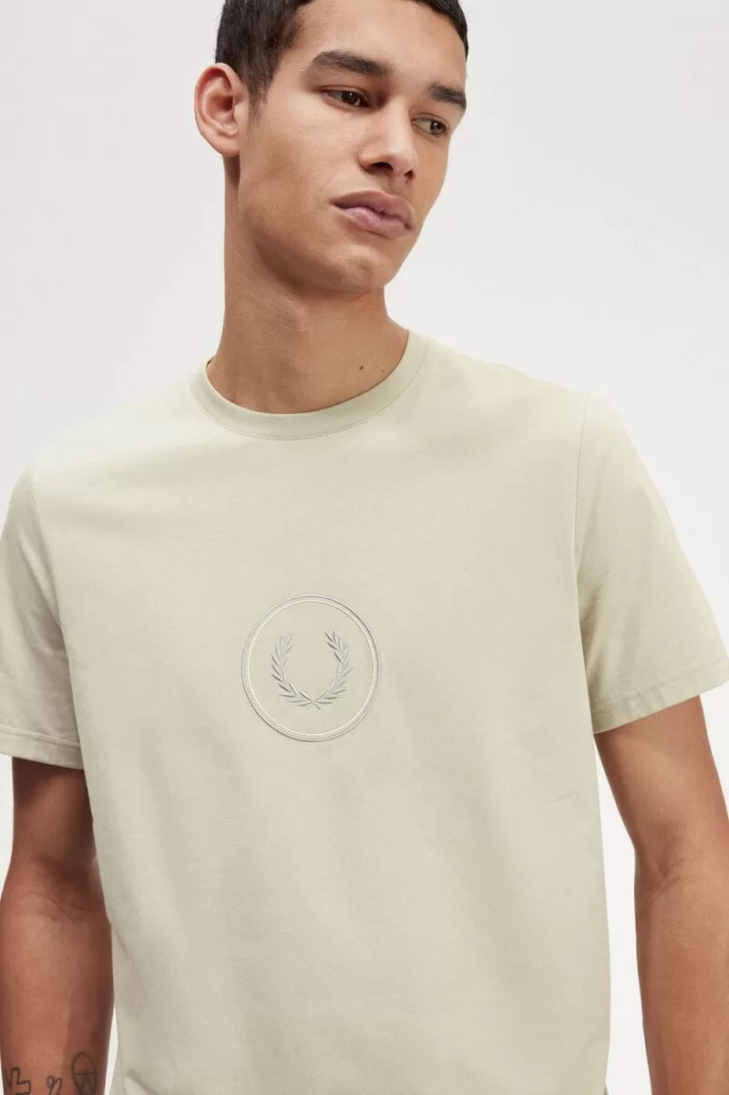 camiseta fred perry circle branding para hombre en color menta claro