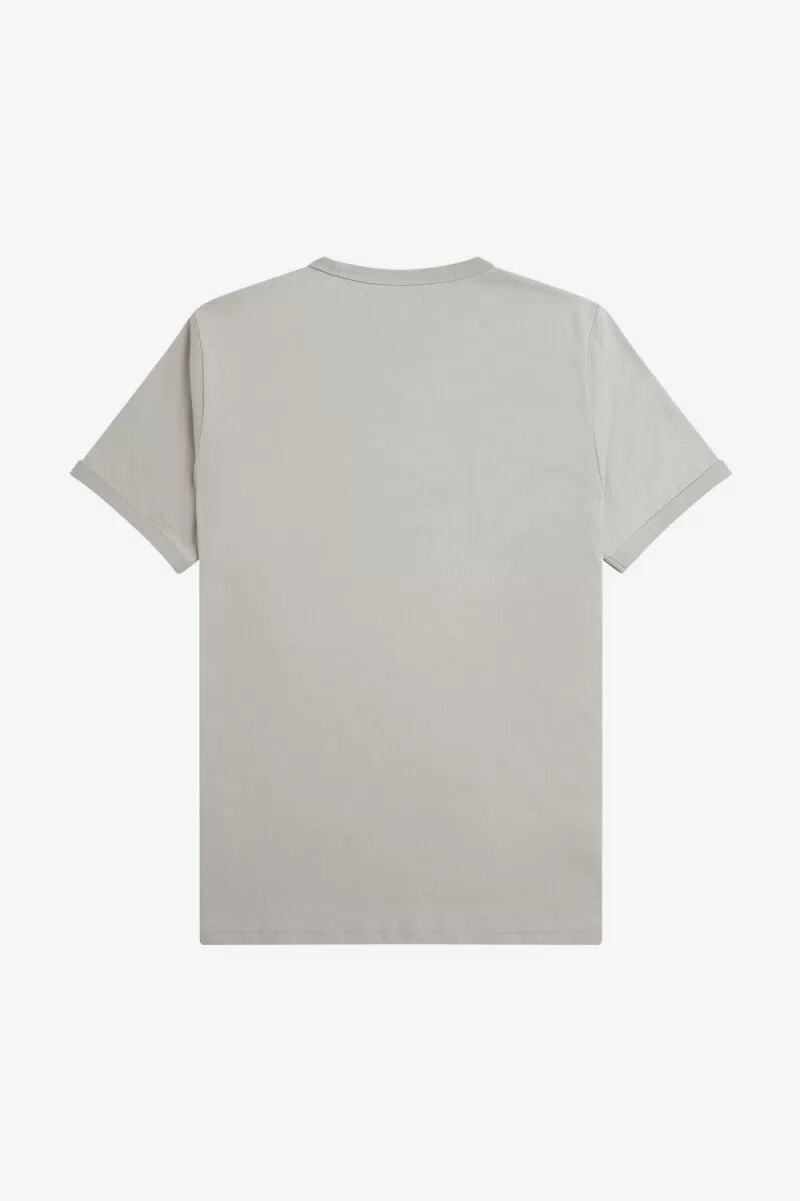 camiseta fred perry ringer para hombre gris