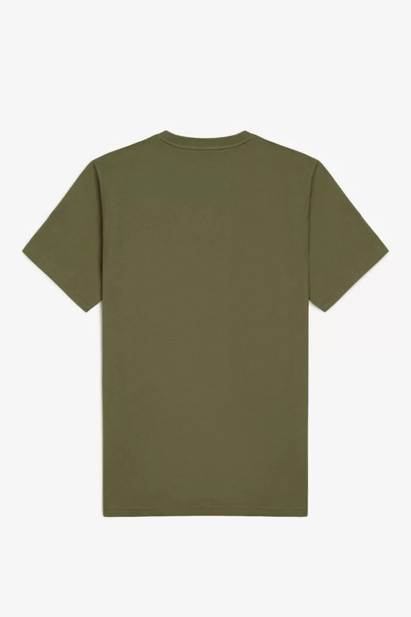 camiseta fred perry circle branding para hombre uniforme verde y negro