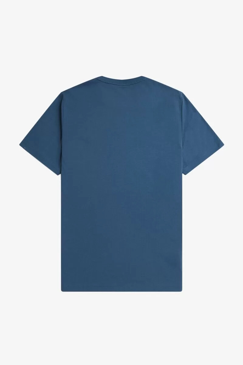 camiseta fred perry de cuello redondo para hombre azul medianoche aguamarina claro