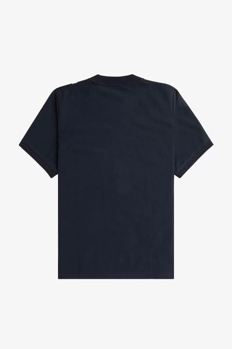 camiseta fred perry con rayas degradadas para hombre azul marino