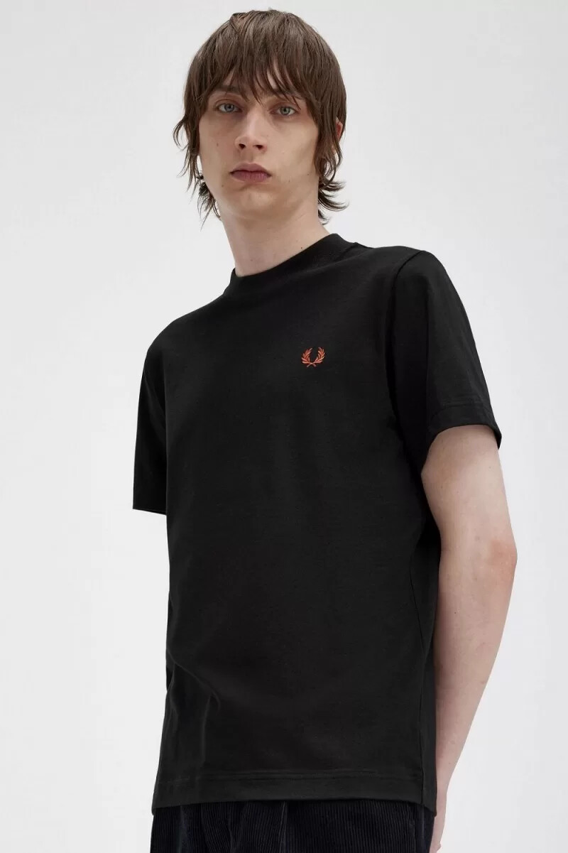 camiseta gráfica fred perry rave para hombre negra
