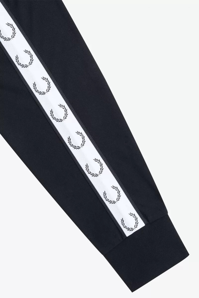 camiseta de manga larga con cinta de fred perry para hombre color negro