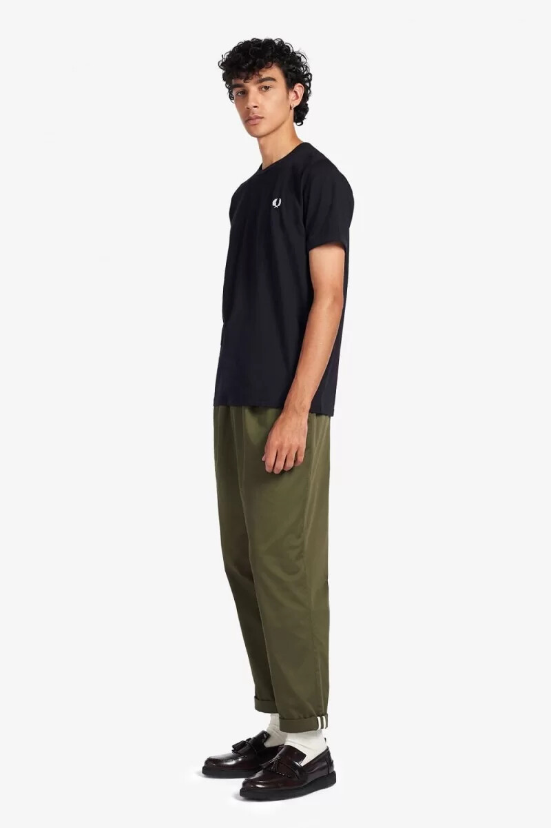 camiseta fred perry ringer para hombre azul marino
