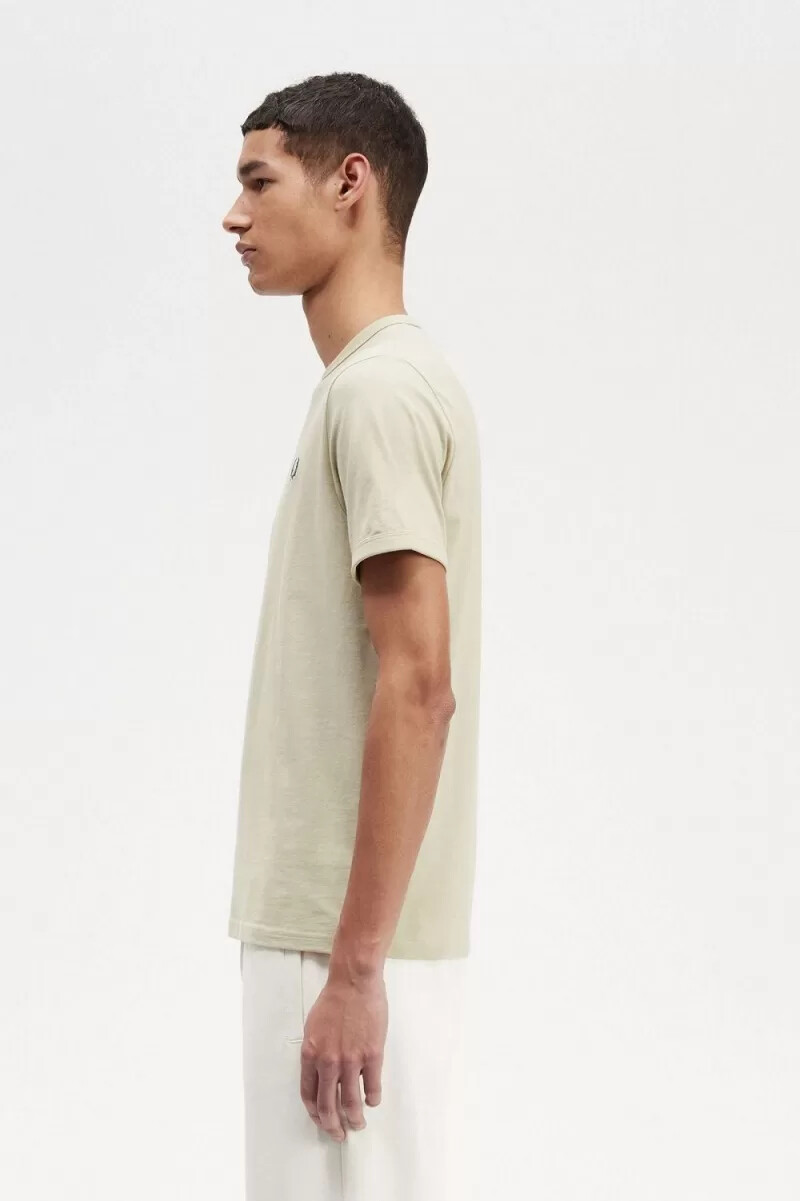 camiseta fred perry ringer para hombre color menta claro