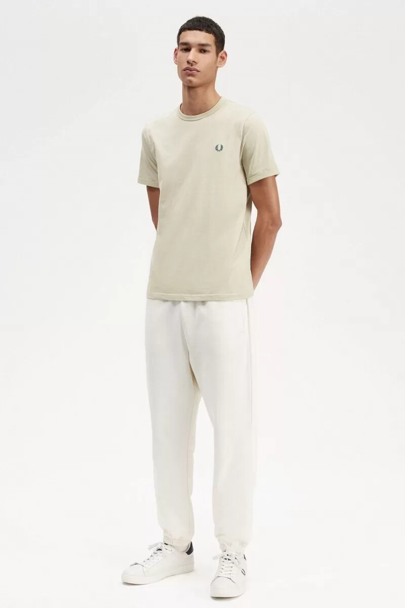 camiseta fred perry ringer para hombre color menta claro