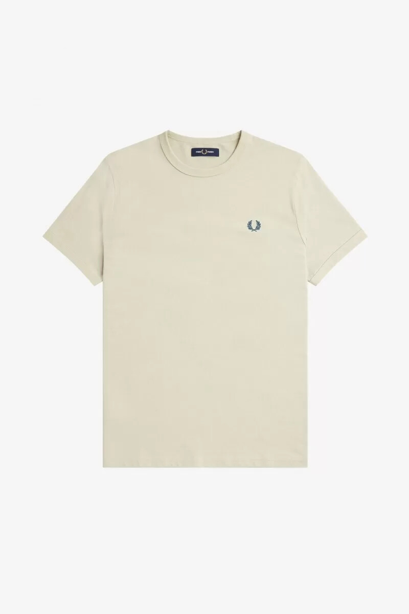 camiseta fred perry ringer para hombre color menta claro