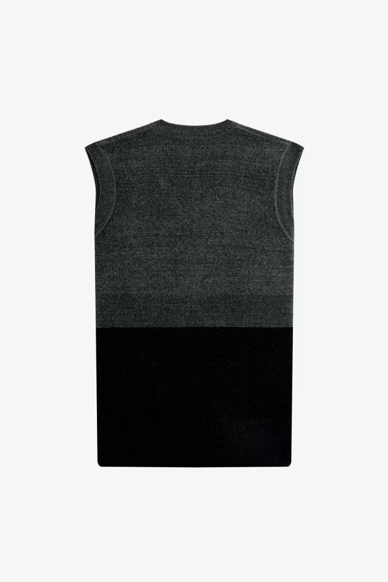 camiseta fred perry colour block chenille para hombre color verde campo