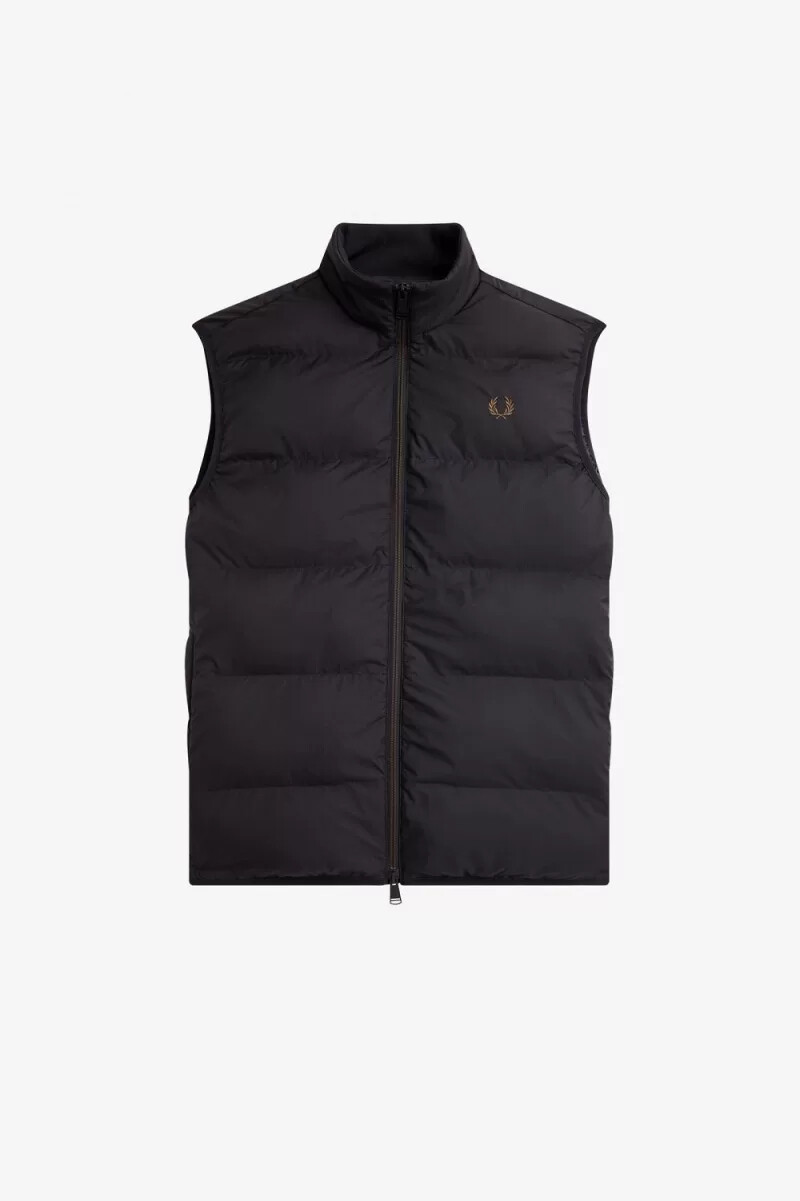 chaleco aislante fred perry para hombre color negro