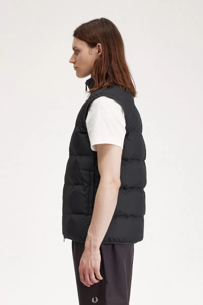 chaleco aislante fred perry para hombre color gris ancla