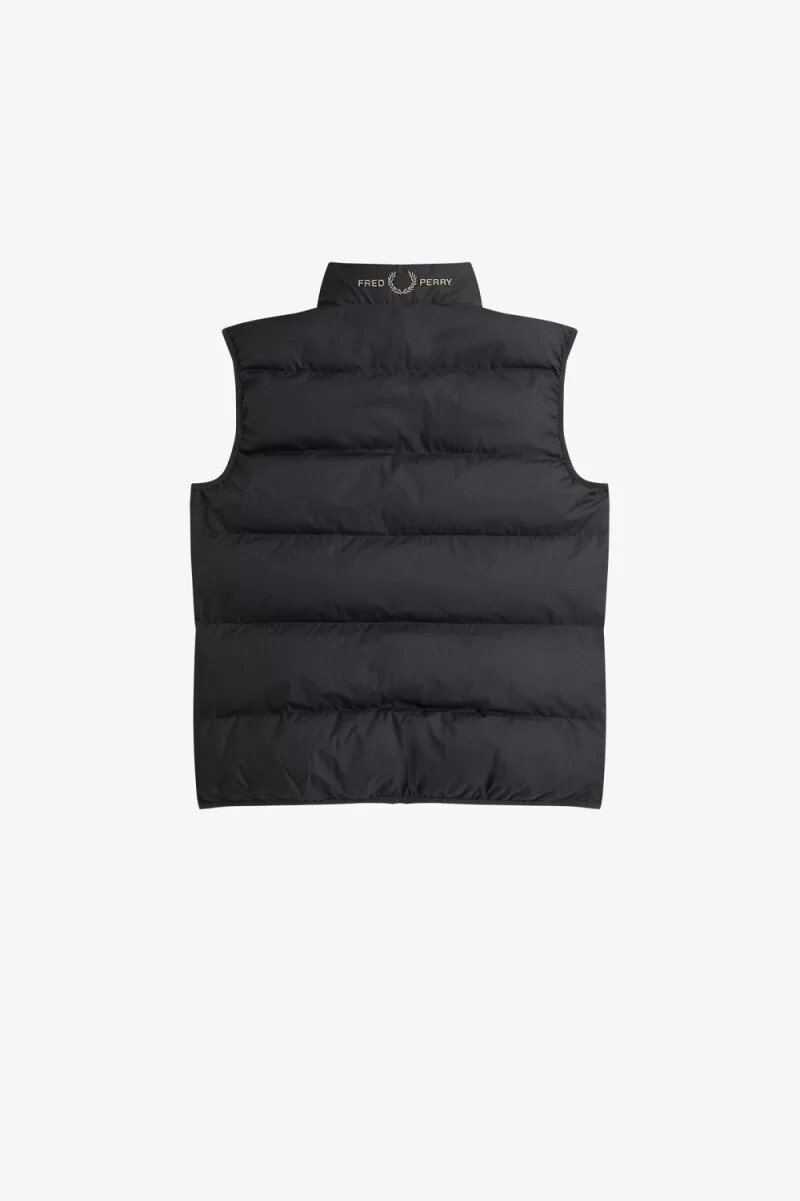 chaleco aislante fred perry para hombre color gris ancla