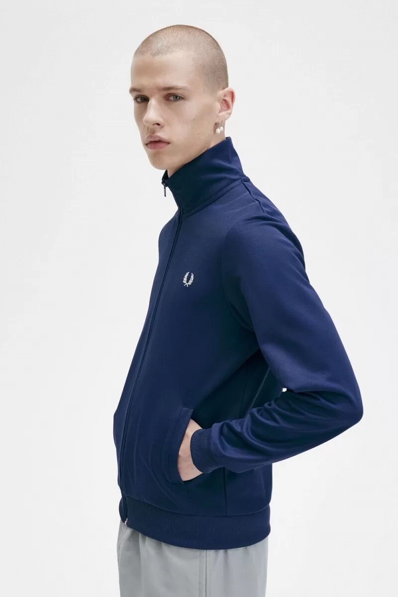 chaqueta deportiva clásica fred perry para hombre color azul marino francés