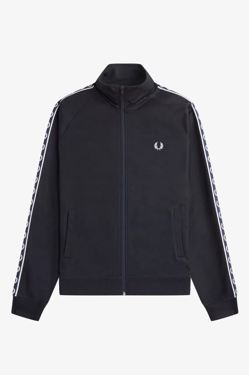 chaqueta deportiva fred perry con cinta en contraste para hombre color azul marino