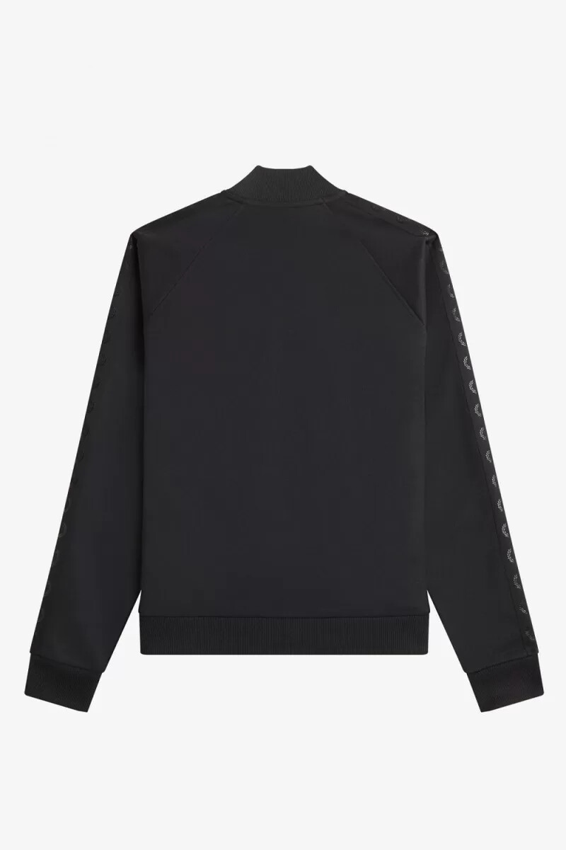 chaqueta deportiva fred perry tonal tape para hombre color negro