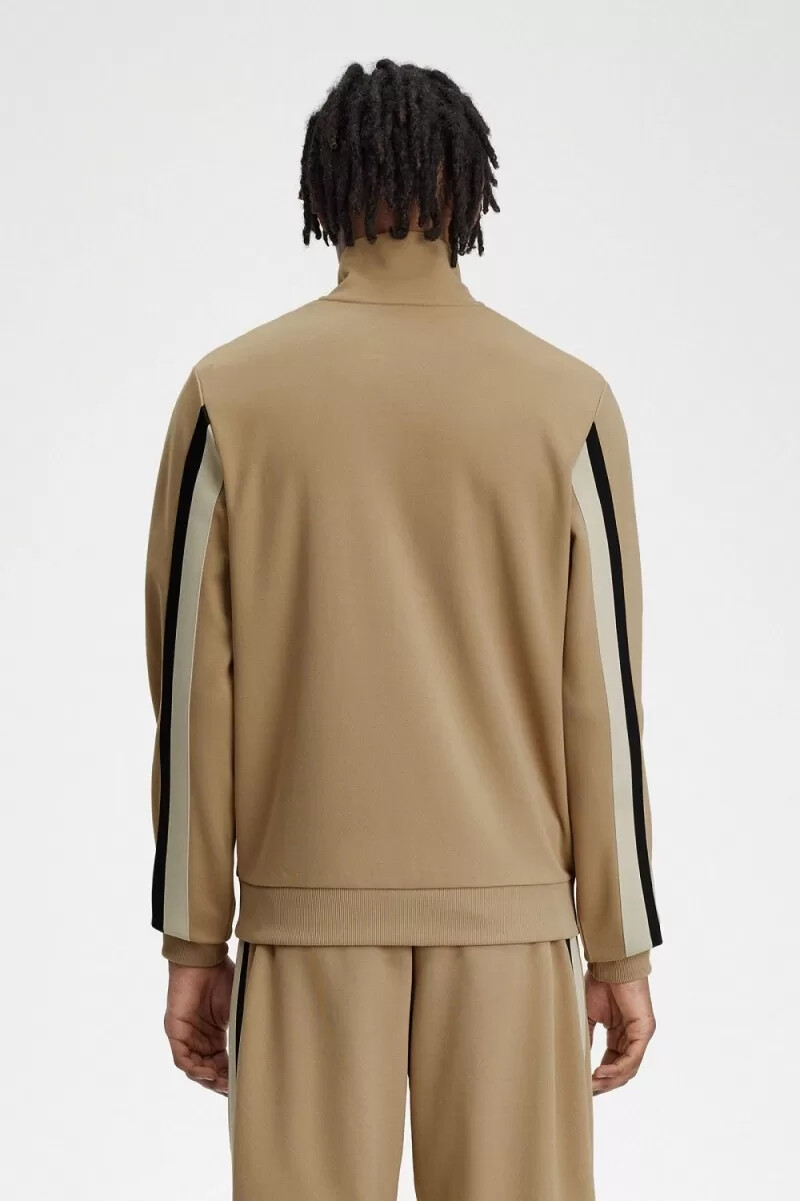 chaqueta deportiva fred perry con detalle de cinta para hombre color verde