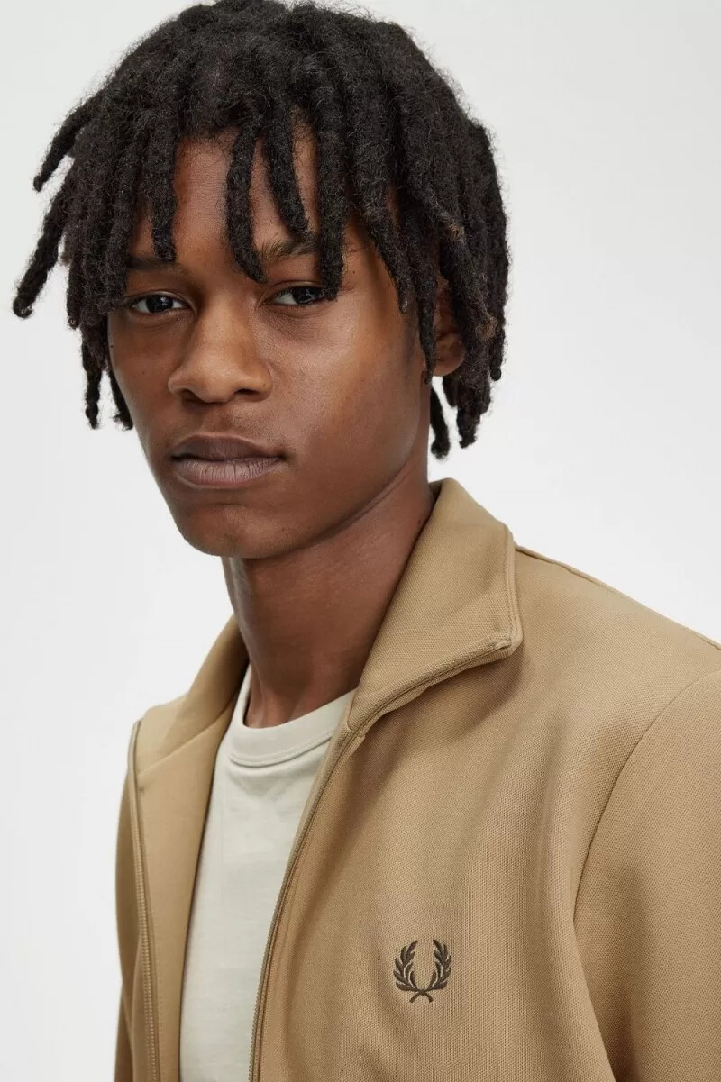 chaqueta deportiva fred perry con detalle de cinta para hombre color verde