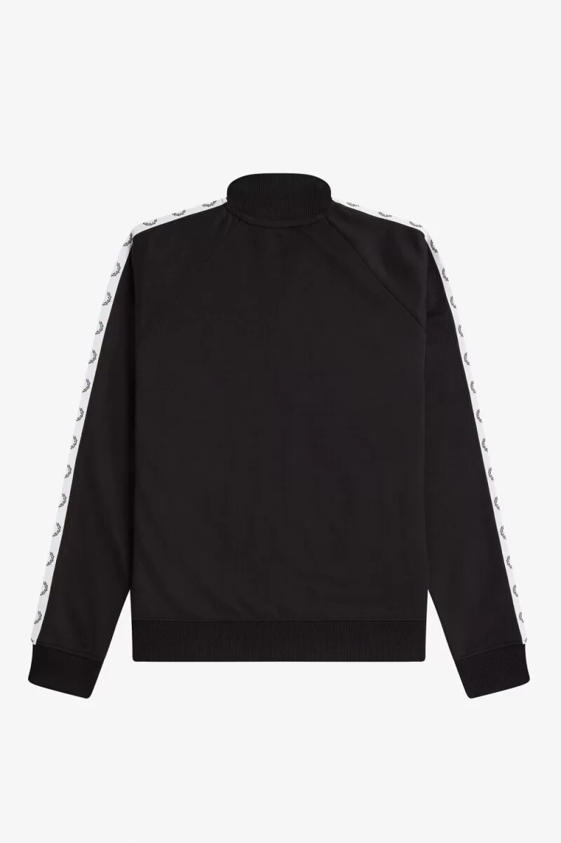 chaqueta deportiva fred perry taped para hombre color negro