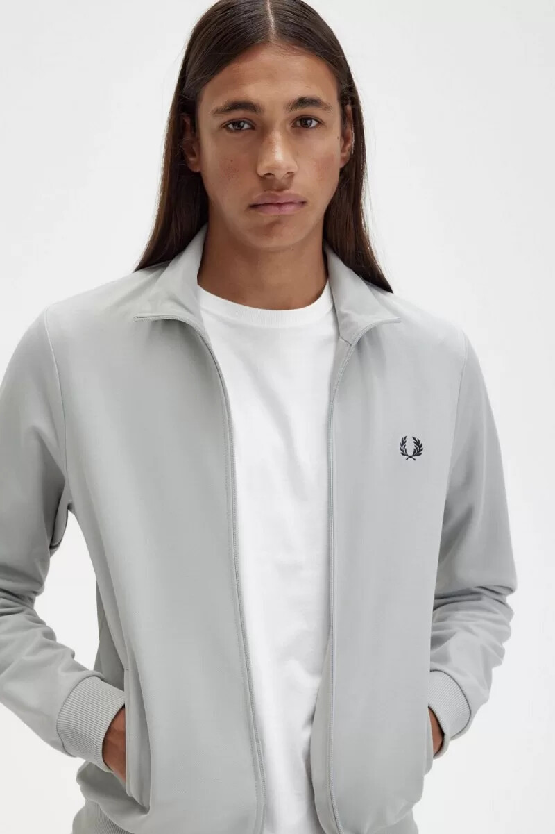 chaqueta deportiva clásica fred perry para hombre en gris