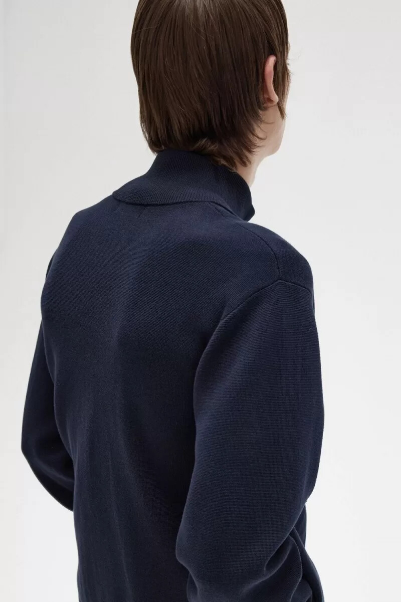 chaquetas deportivas de punto fred perry para hombre color azul marino