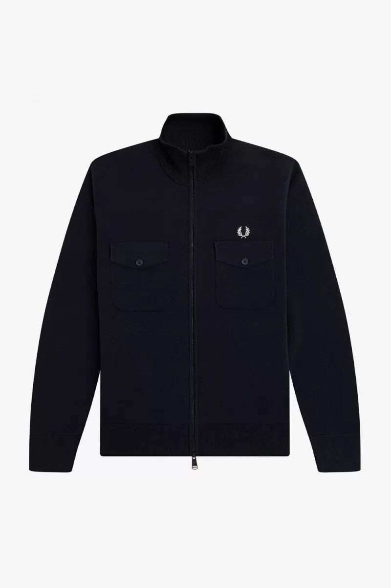 chaquetas deportivas de punto fred perry para hombre color azul marino