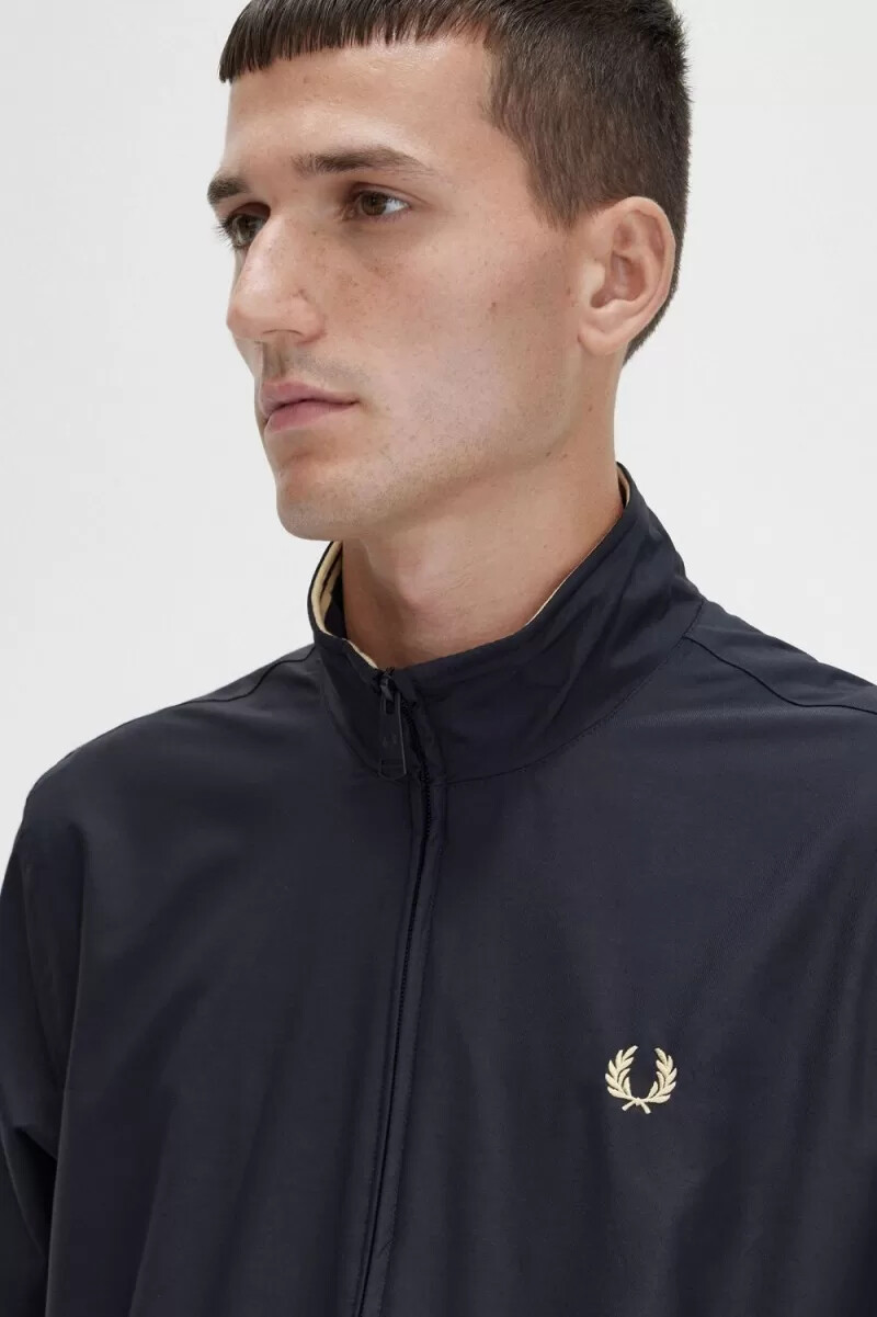 chaquetas fred perry brentham para hombre negras