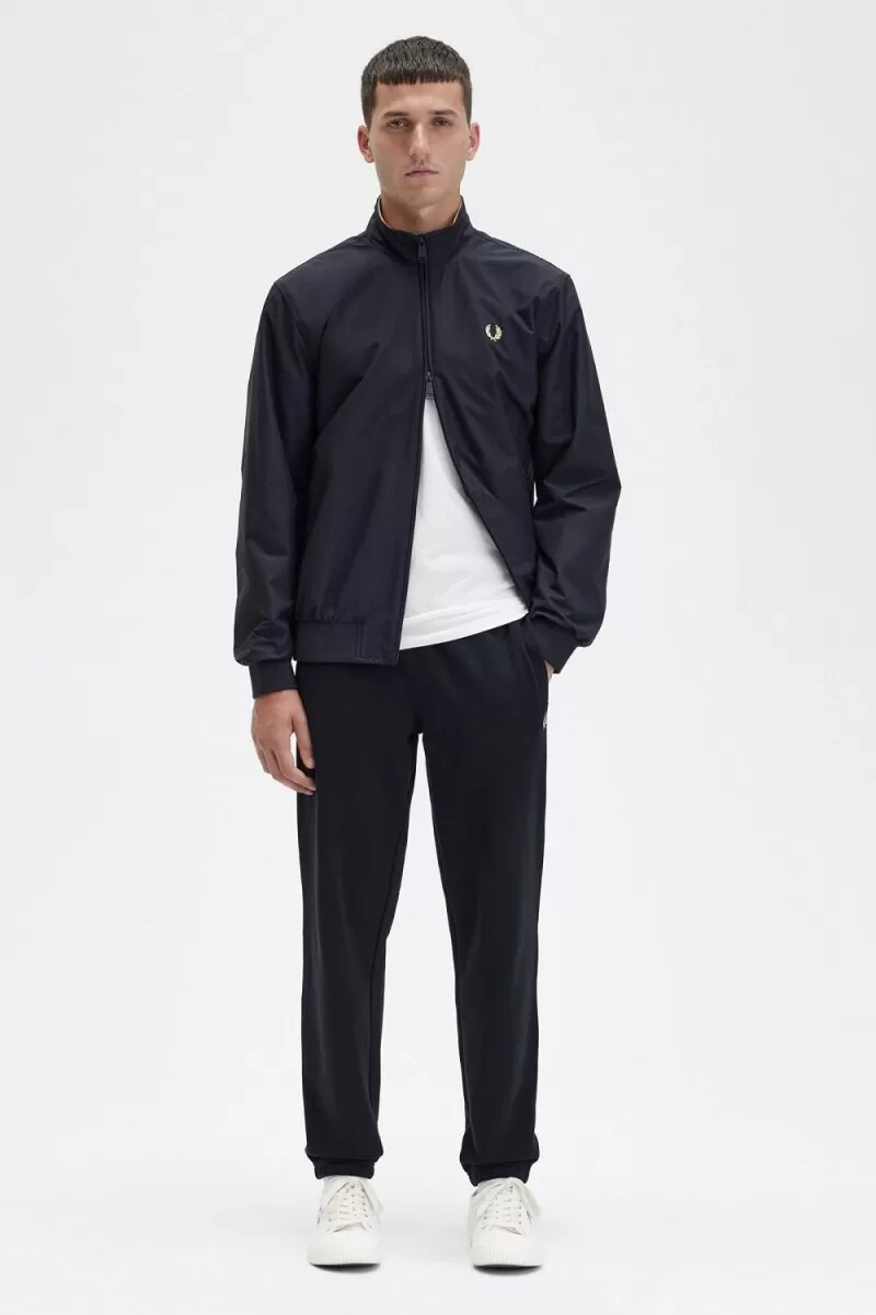 chaquetas fred perry brentham para hombre negras