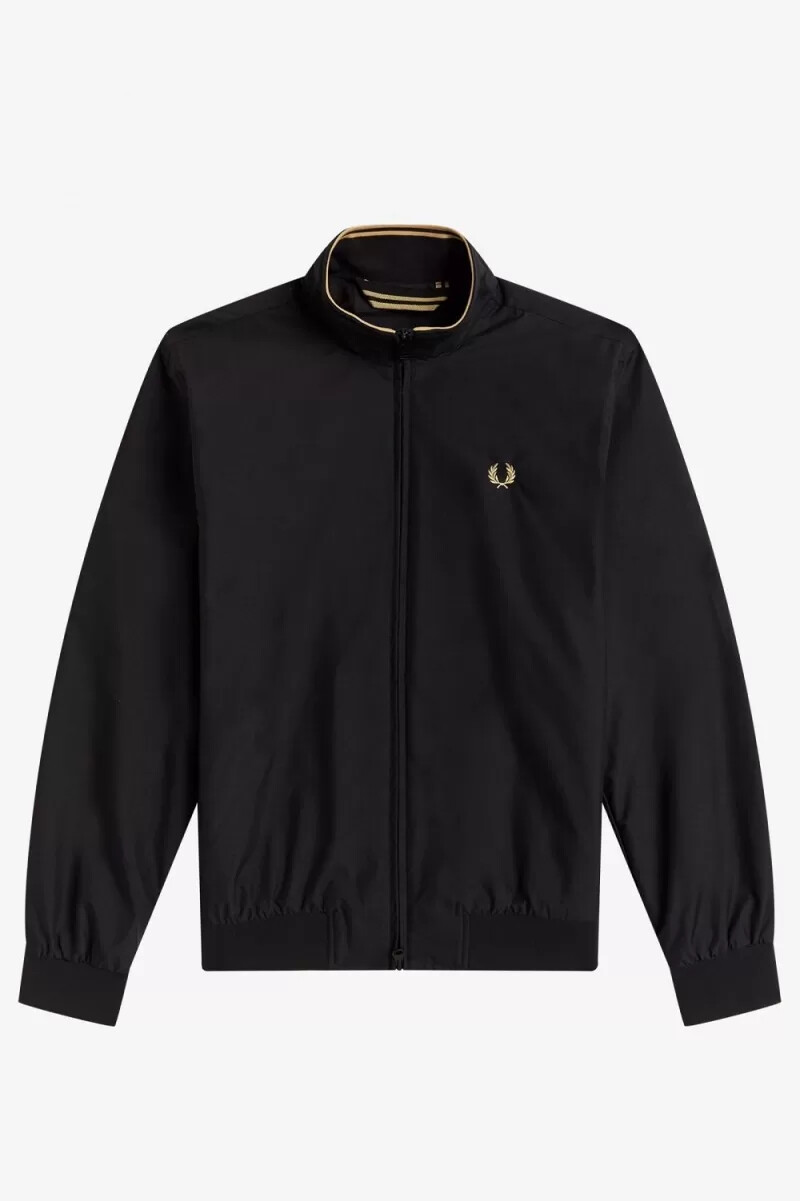 chaquetas fred perry brentham para hombre negras