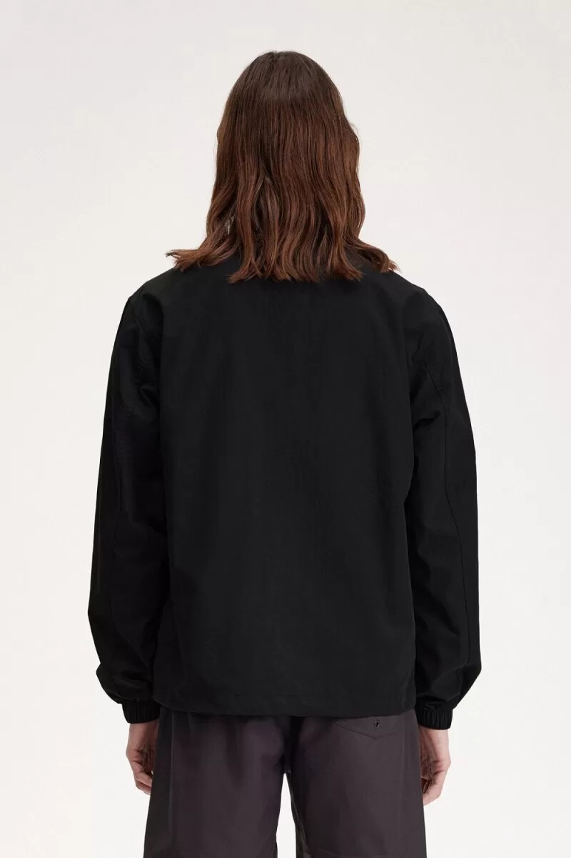 chaqueta deportiva tejida fred perry para hombre color negro