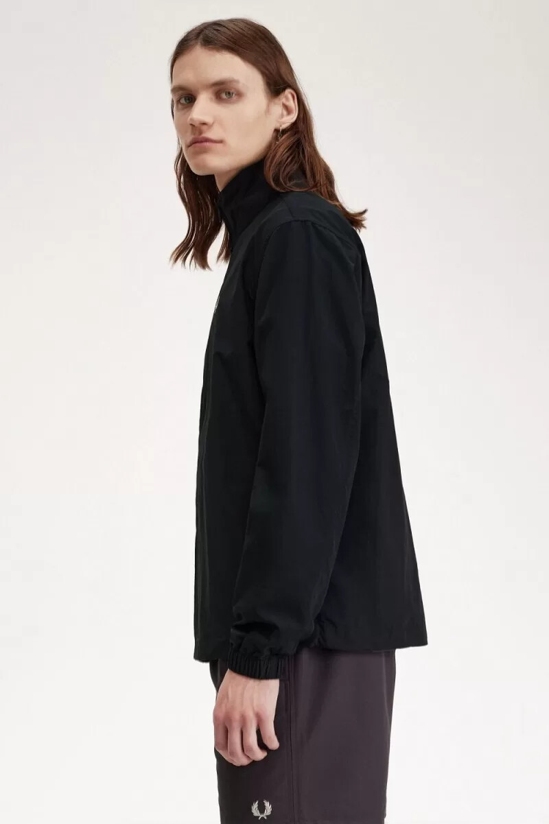 chaqueta deportiva tejida fred perry para hombre color negro