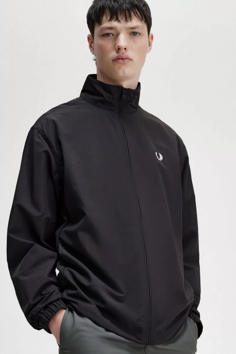 chaqueta deportiva tejida fred perry para hombre color negro