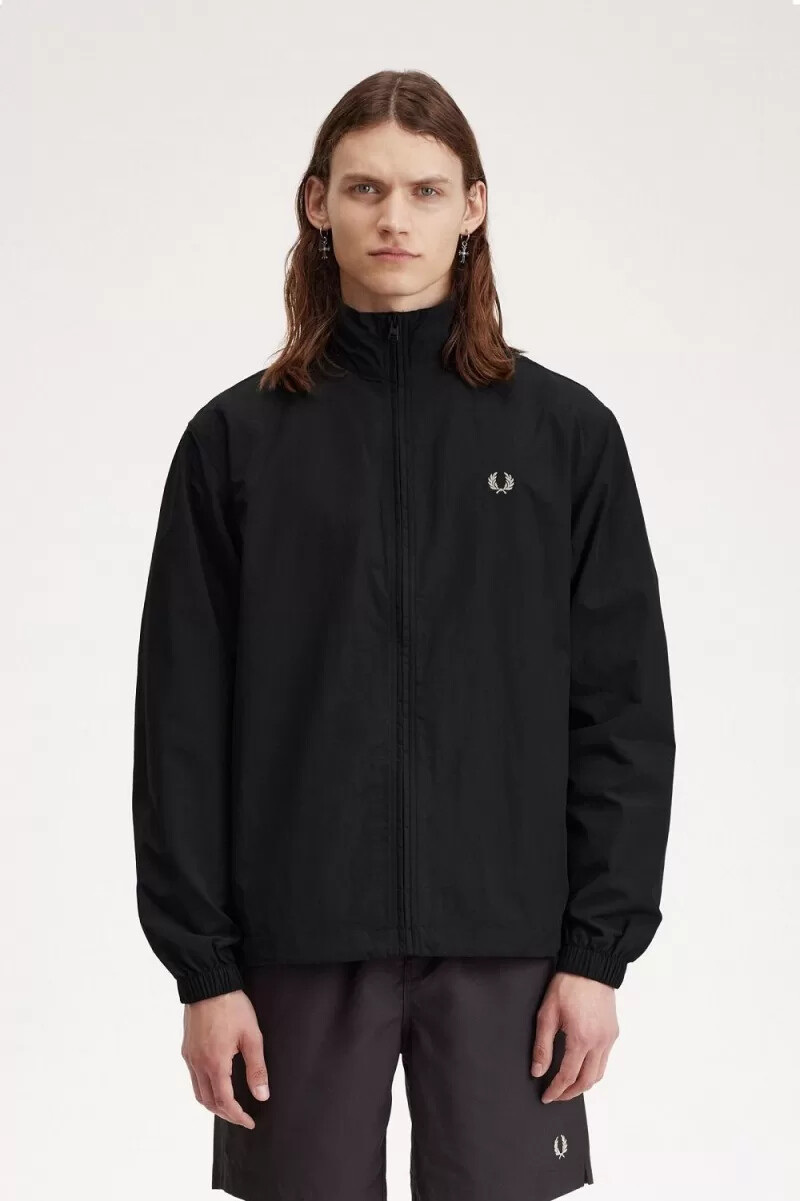 chaqueta deportiva tejida fred perry para hombre color negro