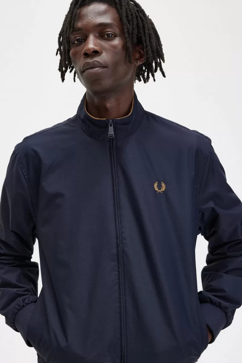 chaquetas fred perry brentham para hombre azul marino