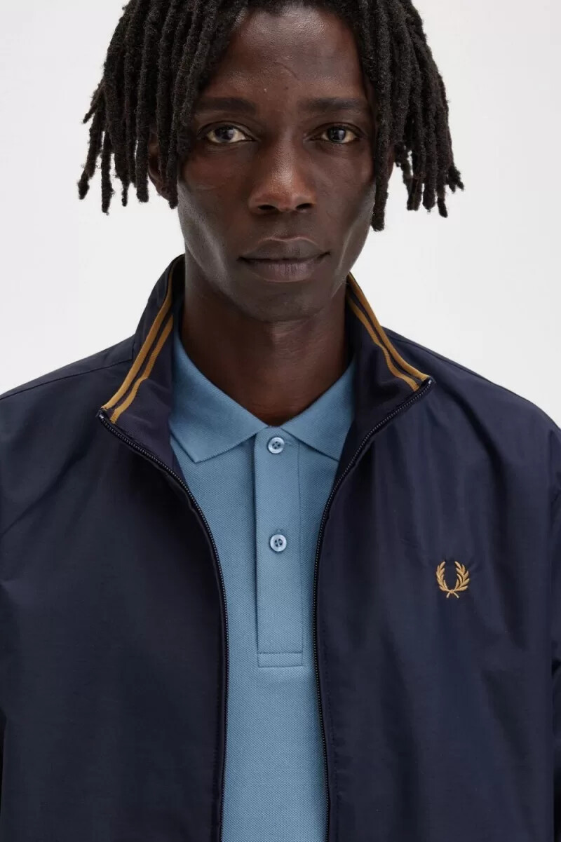 chaquetas fred perry brentham para hombre azul marino