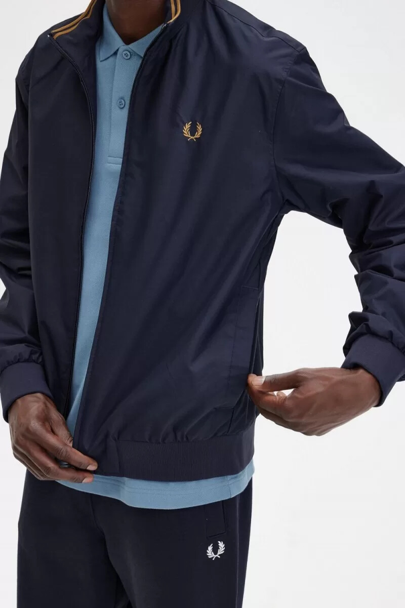 chaquetas fred perry brentham para hombre azul marino