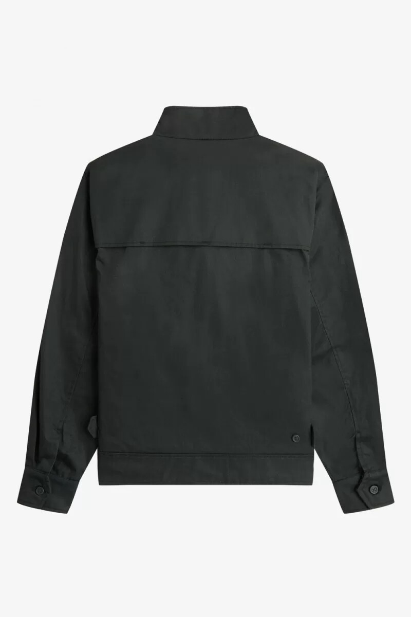 chaquetas de algodón encerado fred perry para hombre color verde noche